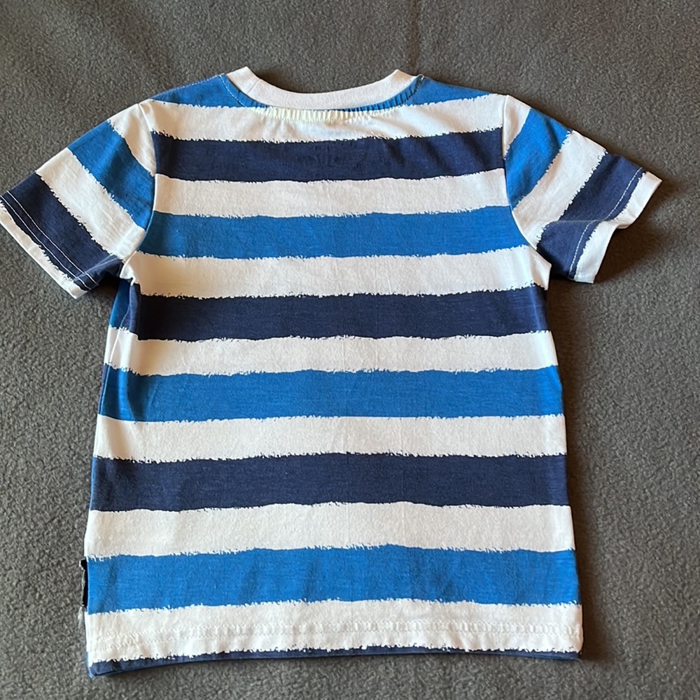 ๐ Toddler Boy Bundle of 2 T-shirts with Stripes ~ Size 4T - Picture 5 of 9